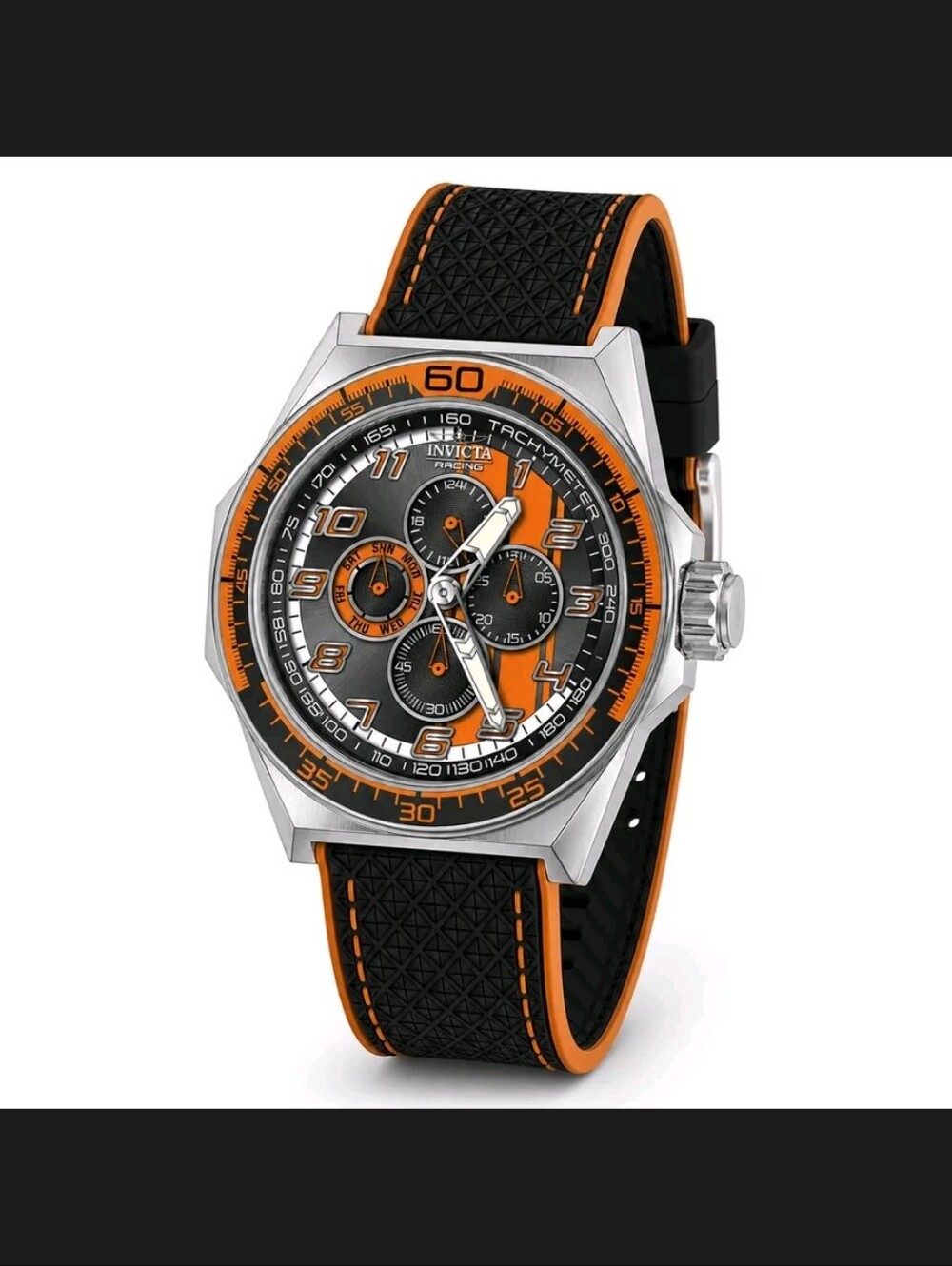 Invicta Black and Orange Chronograph Men's Watch 50mm